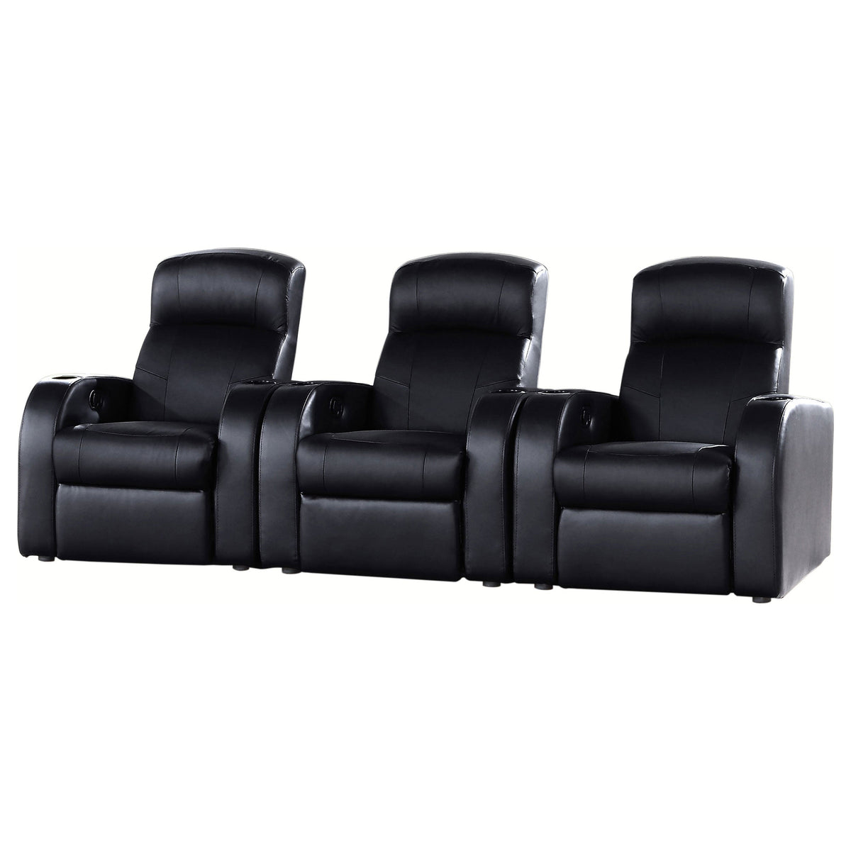 Cyrus Upholstered Home Theater Storage Wedge Console