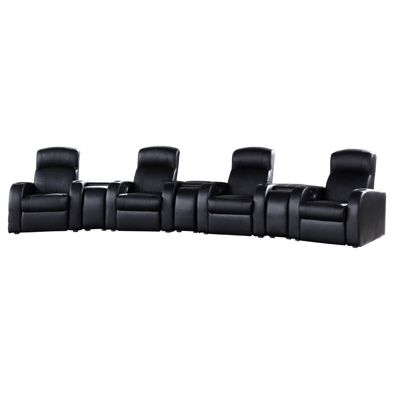 Cyrus Upholstered Home Theater Storage Wedge Console