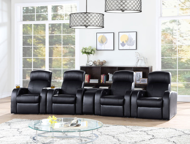 Cyrus Upholstered Home Theater Storage Wedge Console