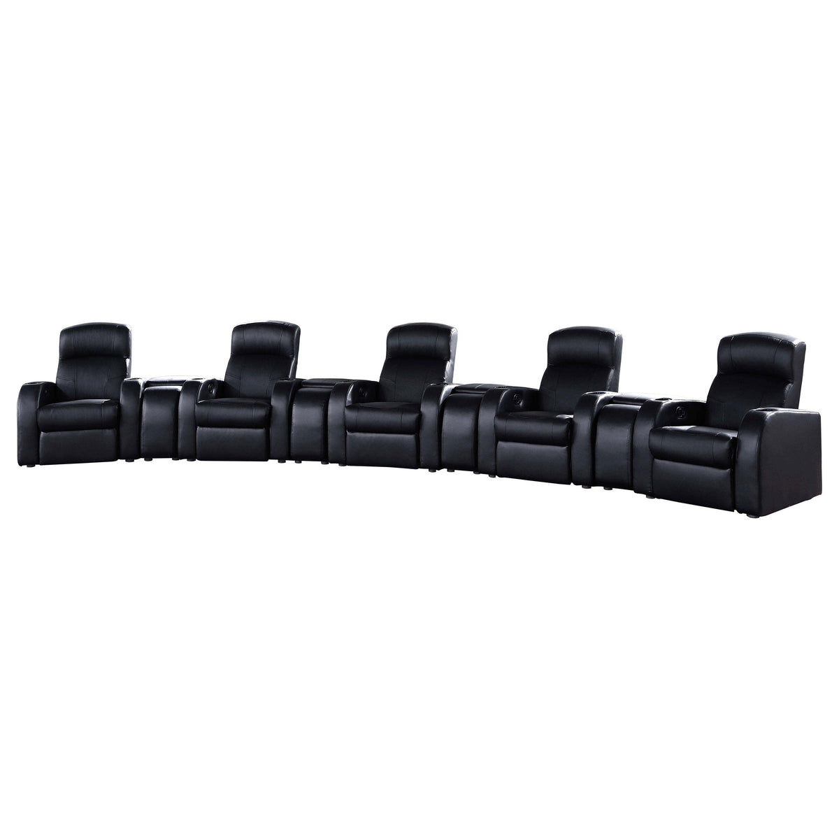 Cyrus Upholstered Home Theater Storage Wedge Console