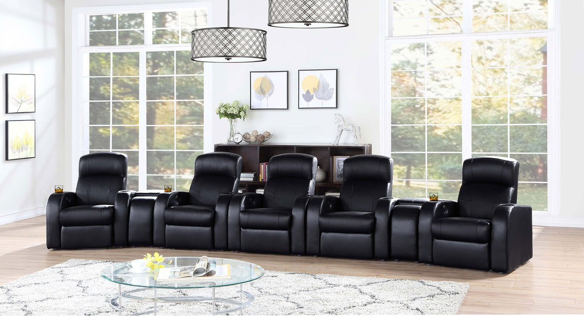 Cyrus Upholstered Home Theater Storage Wedge Console