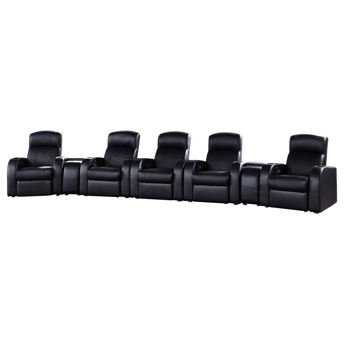 Cyrus Upholstered Home Theater Storage Wedge Console