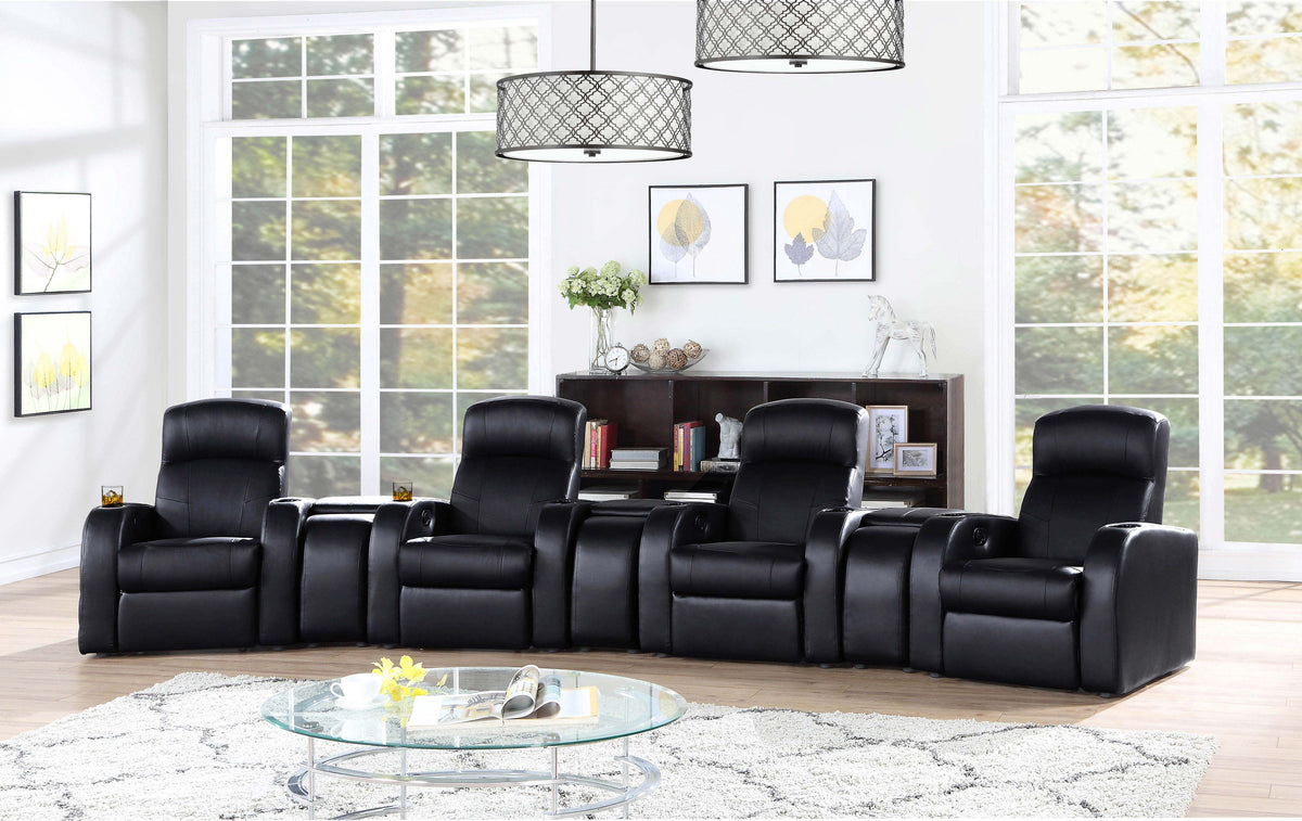Cyrus Upholstered Home Theater Storage Wedge Console