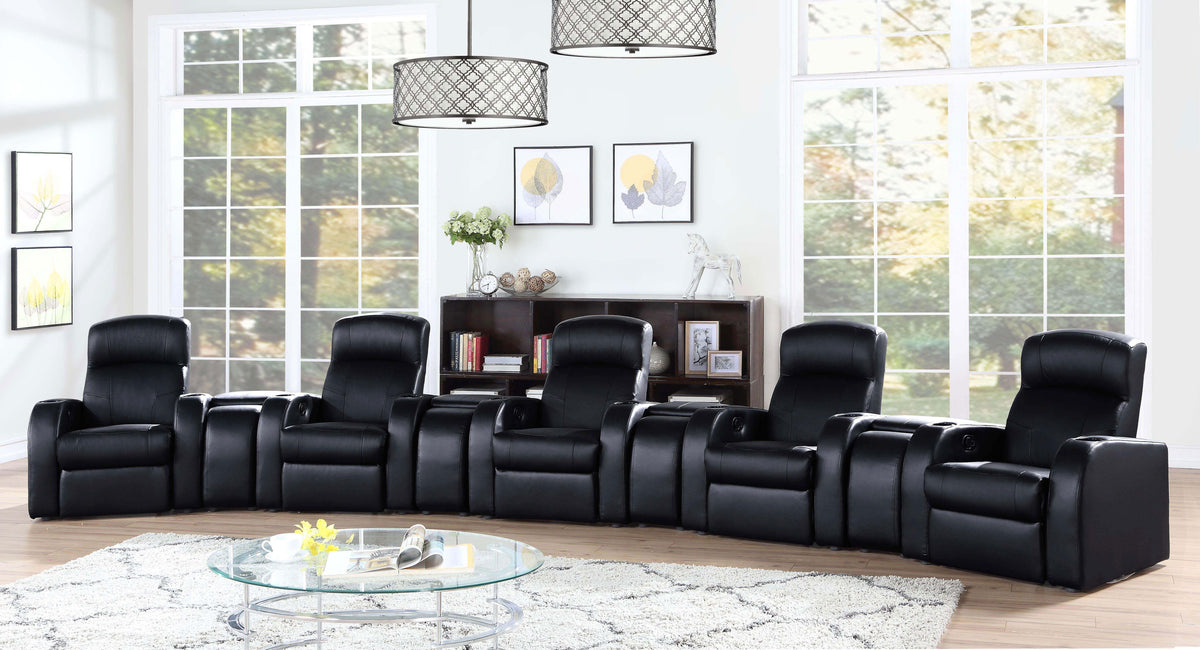 Cyrus Upholstered Home Theater Storage Wedge Console