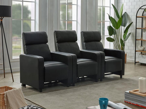 Toohey Upholstered Home Theater Storage Wedge Console 3-seater (3pc)