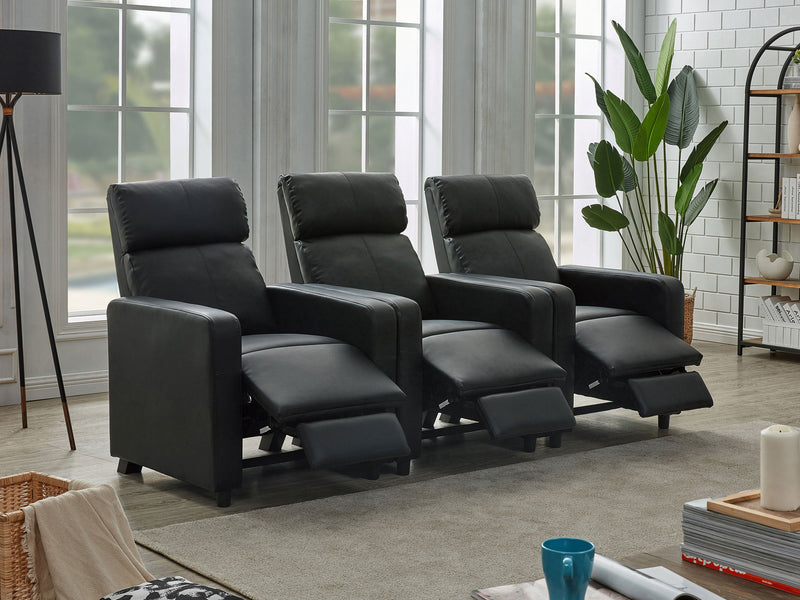 Toohey Upholstered Home Theater Storage Wedge Console