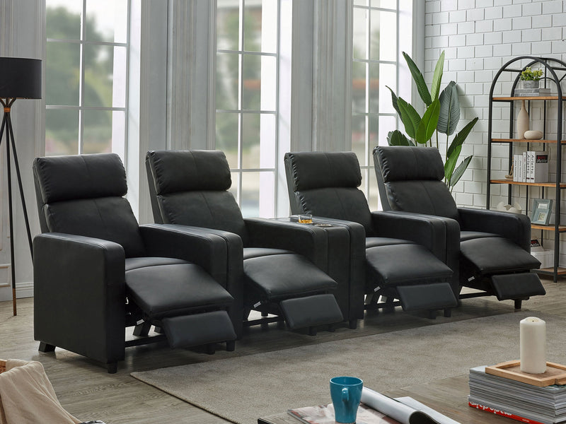 Toohey Upholstered Home Theater Storage Wedge Console