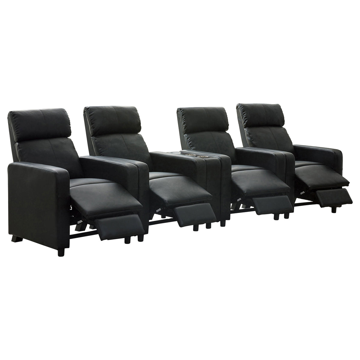 Toohey Upholstered Home Theater Storage Wedge Console