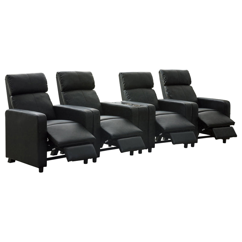 Toohey Upholstered Home Theater Storage Wedge Console
