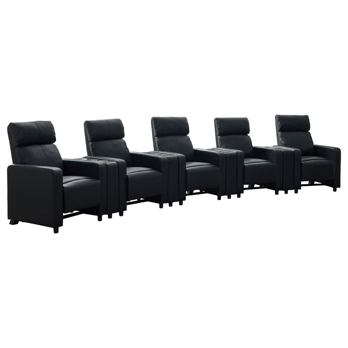 Toohey Upholstered Home Theater Storage Wedge Console