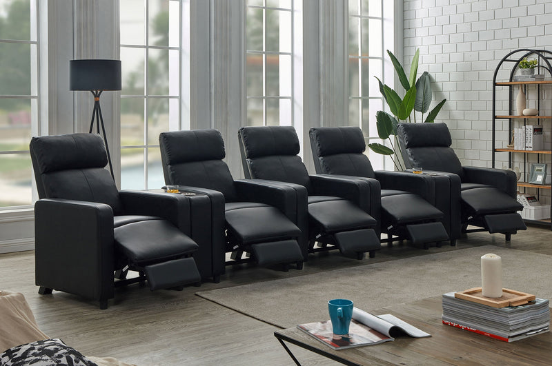 Toohey Upholstered Home Theater Storage Wedge Console