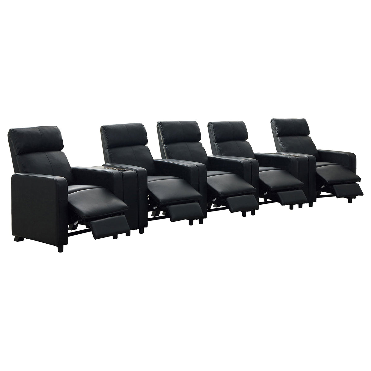 Toohey Upholstered Home Theater Storage Wedge Console