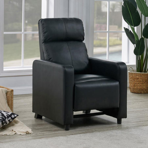 Toohey Upholstered Home Theater Push Back Recliner Black Default Title