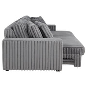 Jacana Corduroy Upholstered Dual Power Chaise Sofa