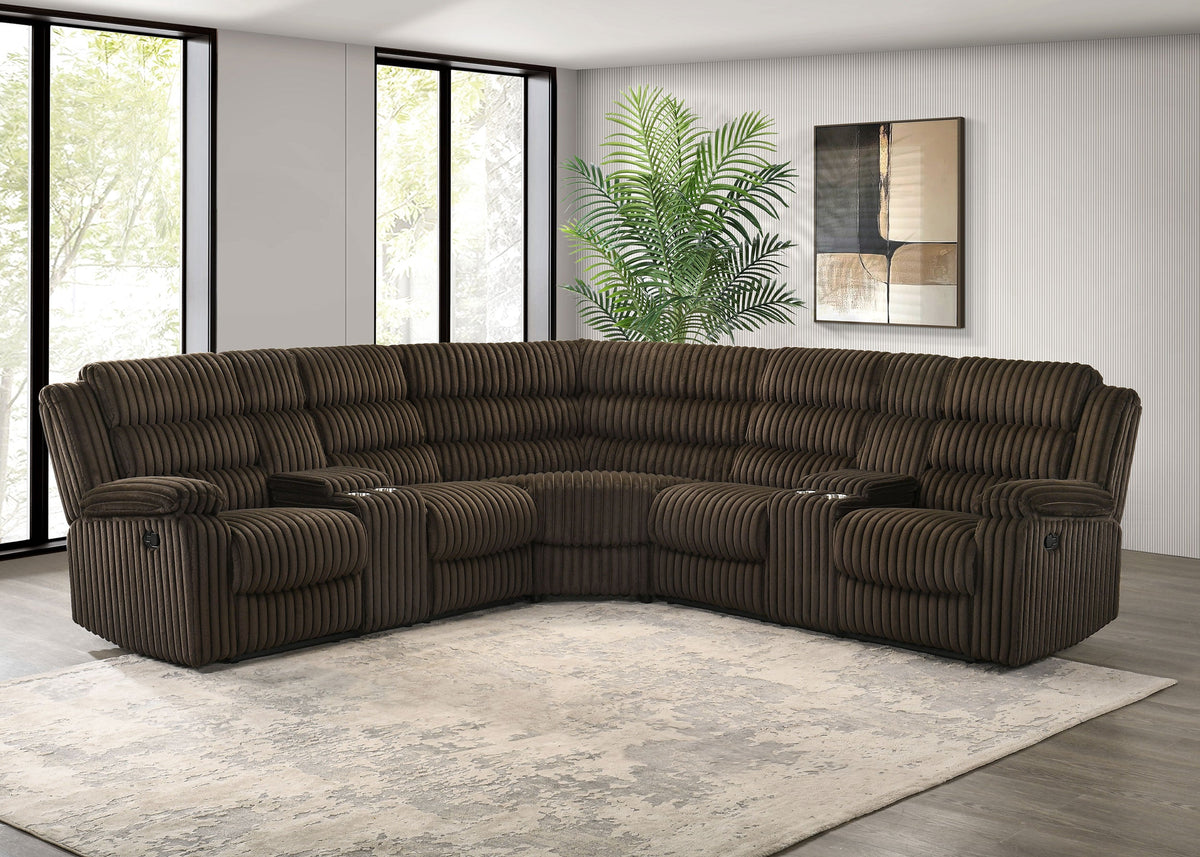 Atkinson Upholstered Reclining Sectional Sofa