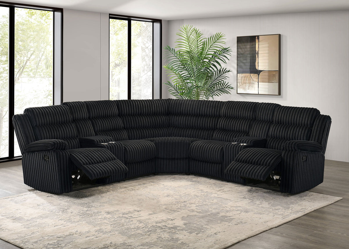 Atkinson Upholstered Reclining Sectional Sofa