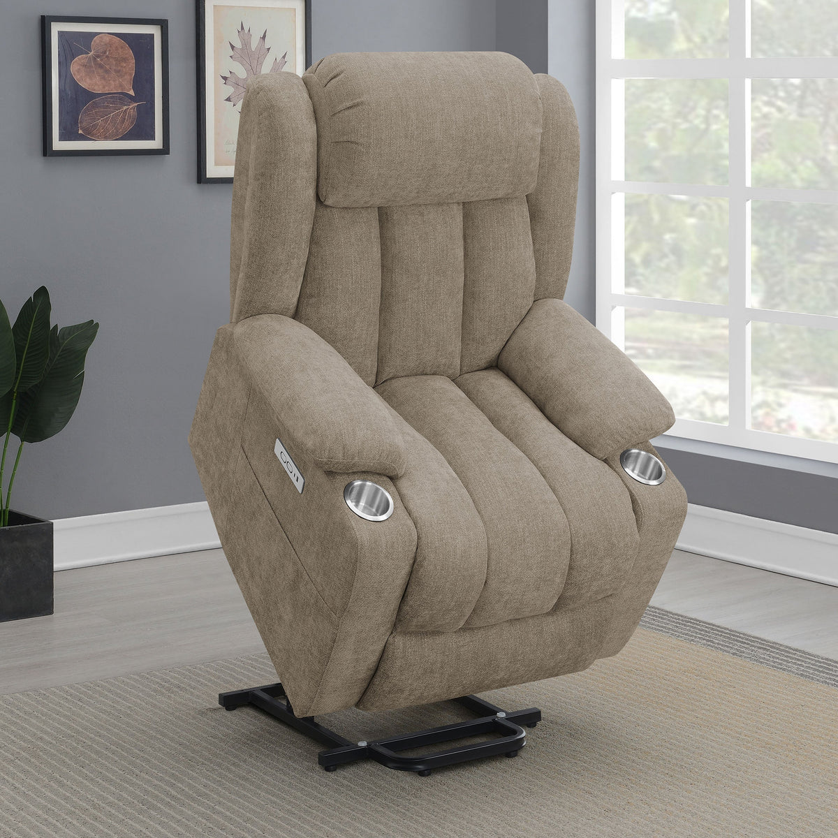 Houston Upholstered Power Lift Recliner Chair