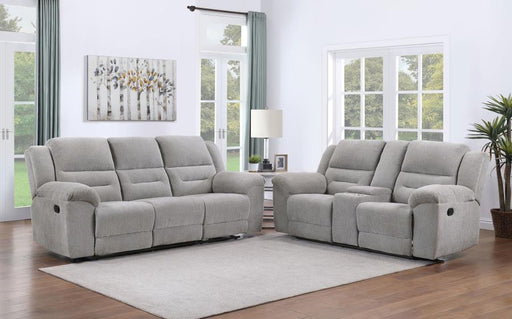Gilson Chenille Upholstered Reclining Sofa Set Grey 2-piece