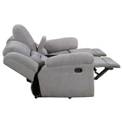Gilson Chenille Upholstered Reclining Sofa Set Grey