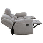 Gilson Chenille Upholstered Reclining Sofa Set Grey