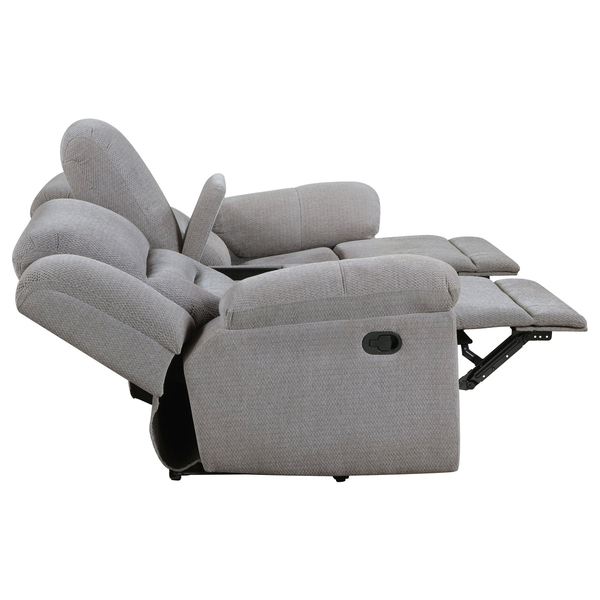 Gilson Chenille Upholstered Reclining Sofa Set Grey