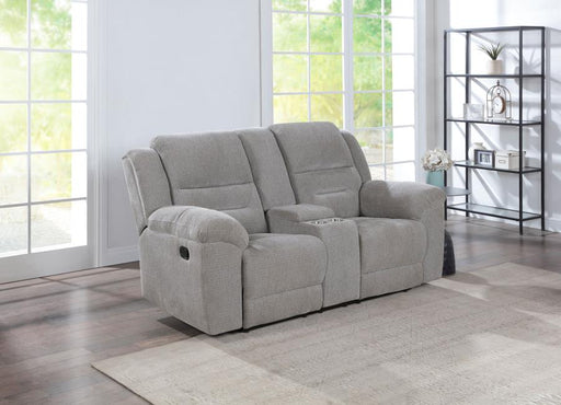 Gilson Chenille Upholstered Reclining Loveseat Grey Default Title