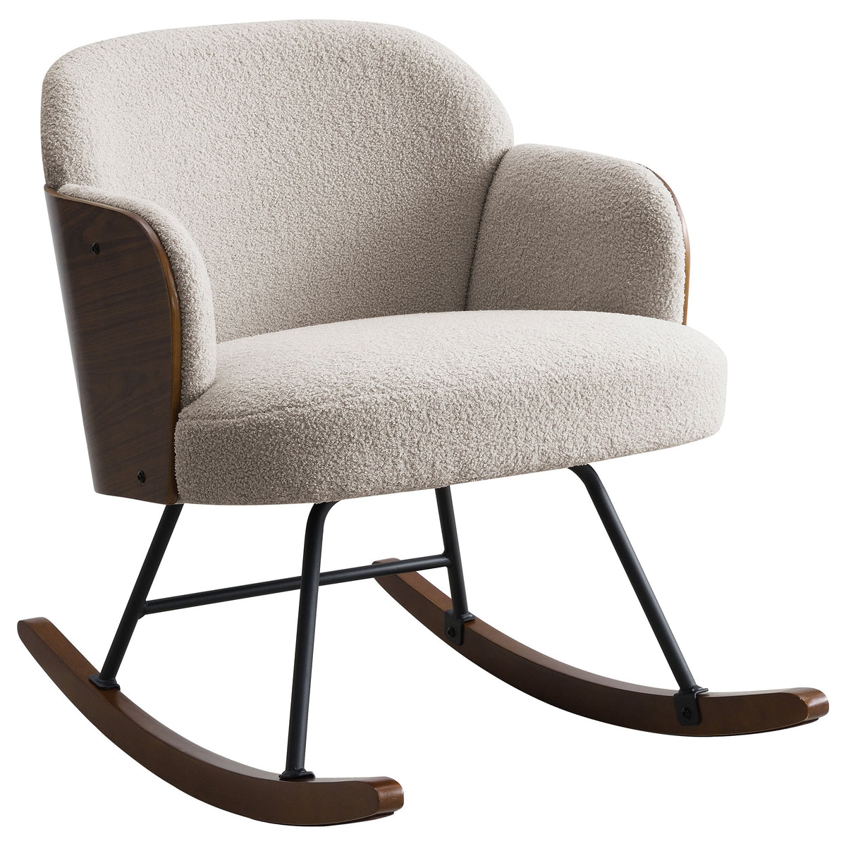 Paige Boucle Upholstered Mid Back Roc Chair
