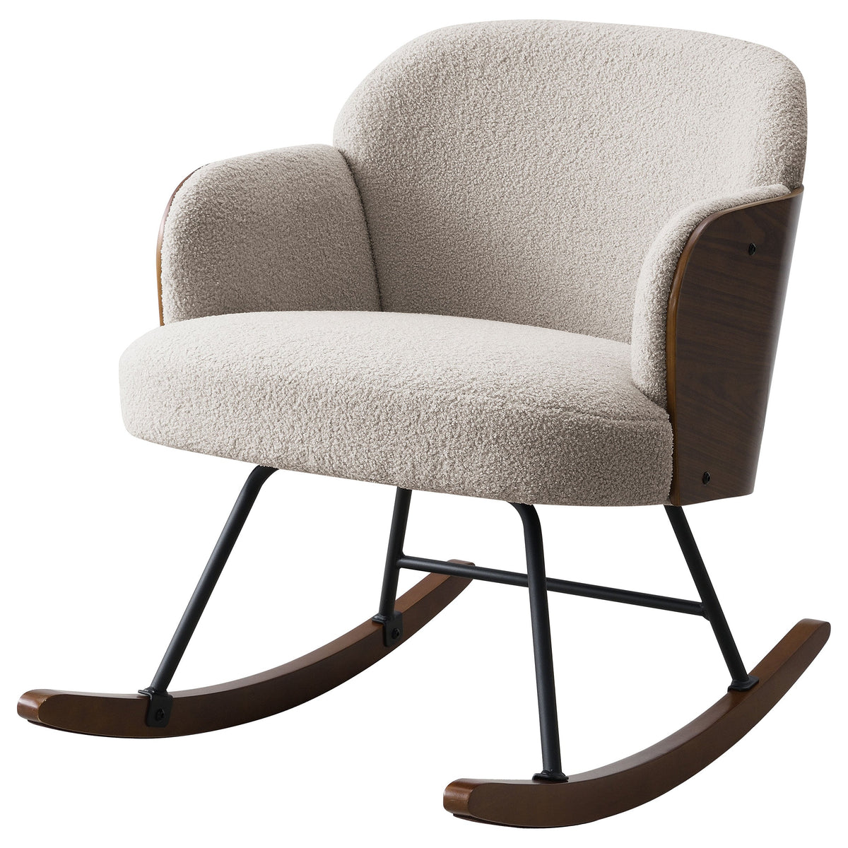 Paige Boucle Upholstered Mid Back Roc Chair