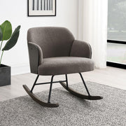 Paige Boucle Upholstered Mid Back Roc Chair Taupe