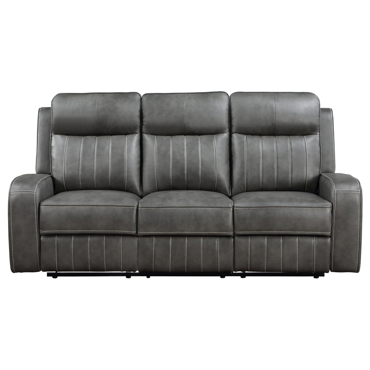 Raelynn Upholstered Reclining Sofa Set Grey