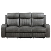 Raelynn Upholstered Reclining Sofa Set Grey