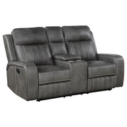 Raelynn Upholstered Reclining Sofa Set Grey