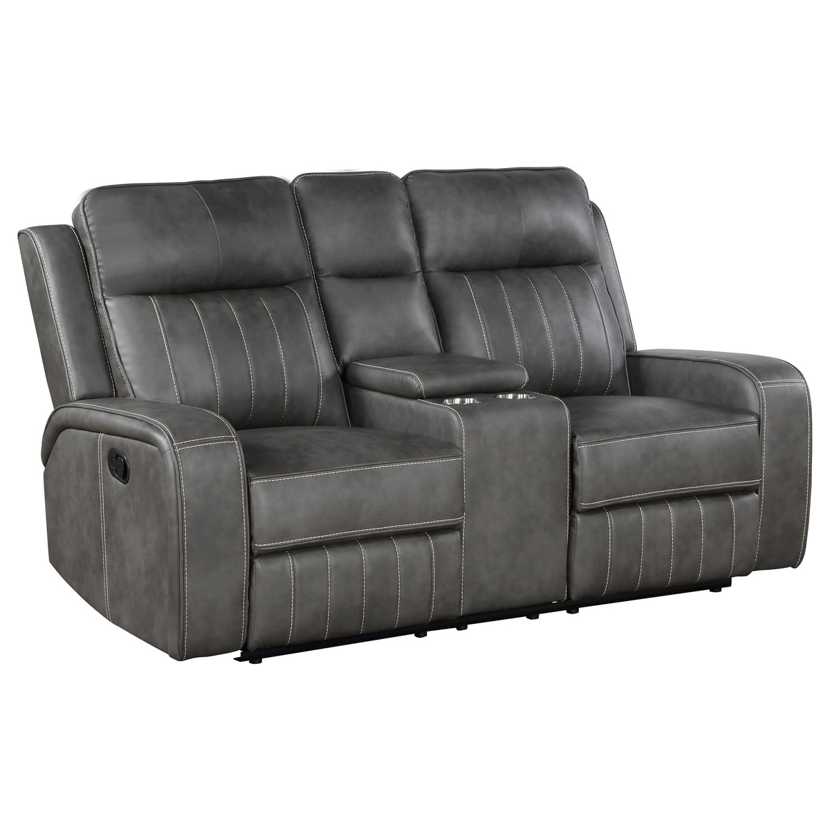 Raelynn Upholstered Reclining Sofa Set Grey