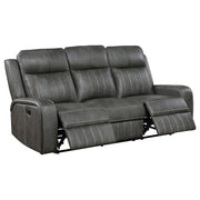 Raelynn Upholstered Reclining Sofa Set Grey