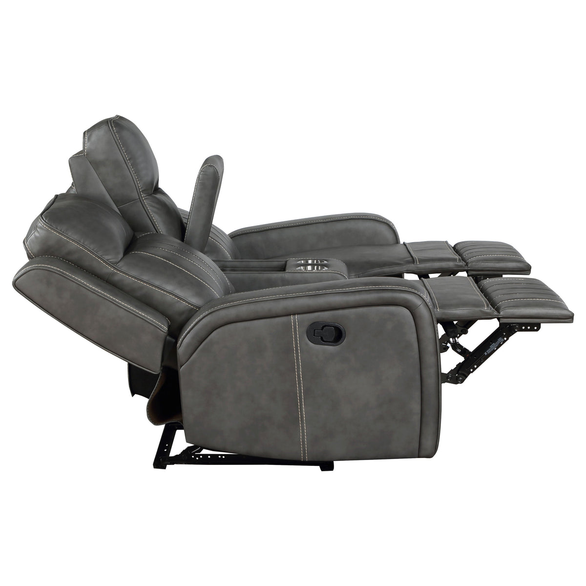 Raelynn Upholstered Reclining Sofa Set Grey