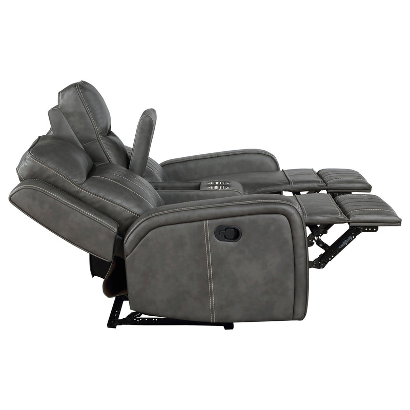 Raelynn Upholstered Reclining Sofa Set Grey