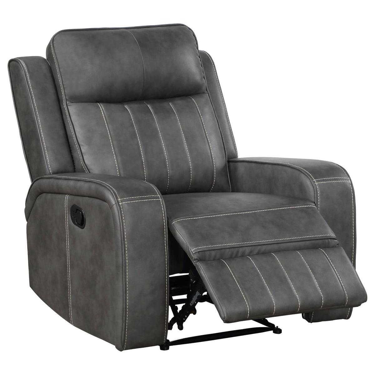 Raelynn Upholstered Reclining Sofa Set Grey