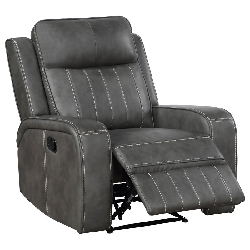 Raelynn Upholstered Reclining Sofa Set Grey