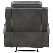 Raelynn Upholstered Track Arm Recliner Grey