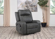 Raelynn Upholstered Power Lift Recliner Chair Grey Default Title
