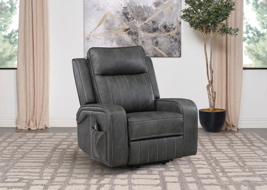 Raelynn Upholstered Power Lift Recliner Chair Grey Default Title