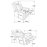Raelynn Upholstered Power Lift Recliner Chair Grey