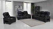 Zuma Faux Leather Dual Power LED Sofa Set 3-piece