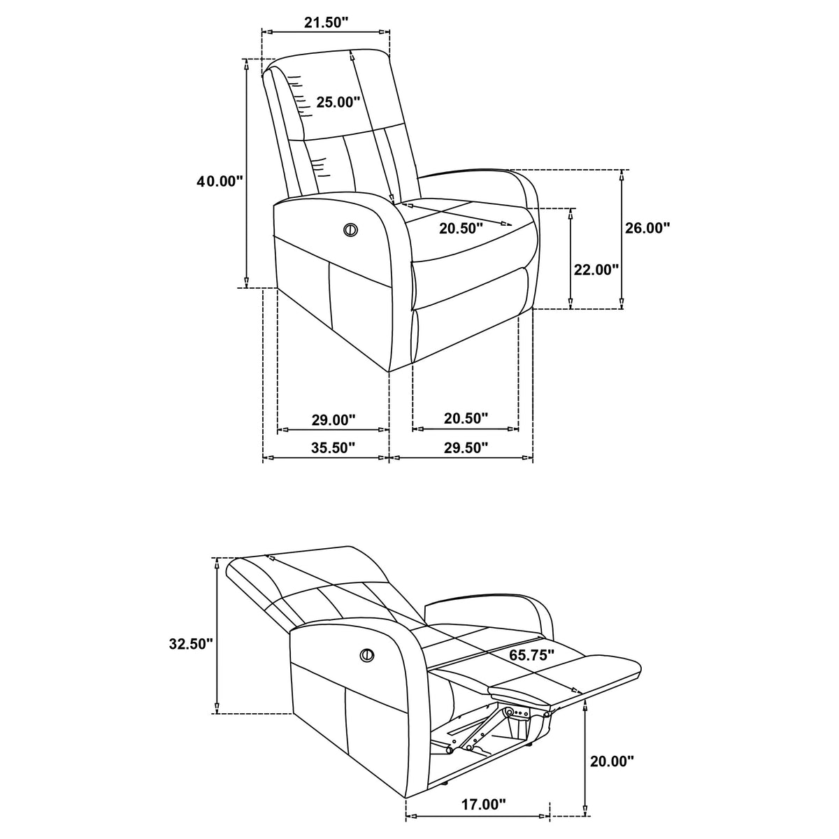 Grant Upholstered Power Recliner Chair