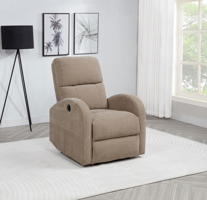 Grant Upholstered Power Recliner Chair Camel
