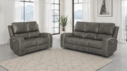 Brickston Triple Power Reclining Sofa Set Charcoal 2-piece