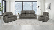 Brickston Triple Power Reclining Sofa Set Charcoal 3-piece