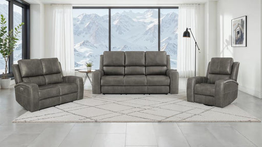 Brickston Triple Power Reclining Sofa Set Charcoal 3-piece