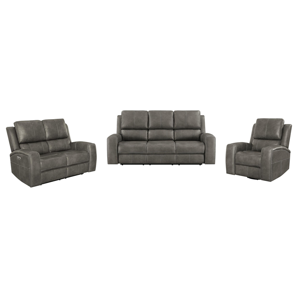 Brickston Triple Power Reclining Sofa Set