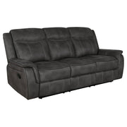 Lawrence Upholstered Reclining Sofa Set Charcoal